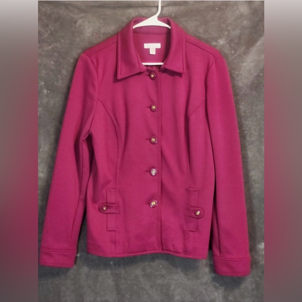 Charter Club Magenta Utility Jacket - Picture 2 of 7